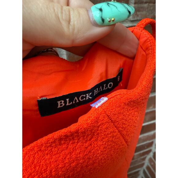 Black Halo Red Sleeveless Fit & Flare Midi Dress Size 8 - Picture 4 of 5